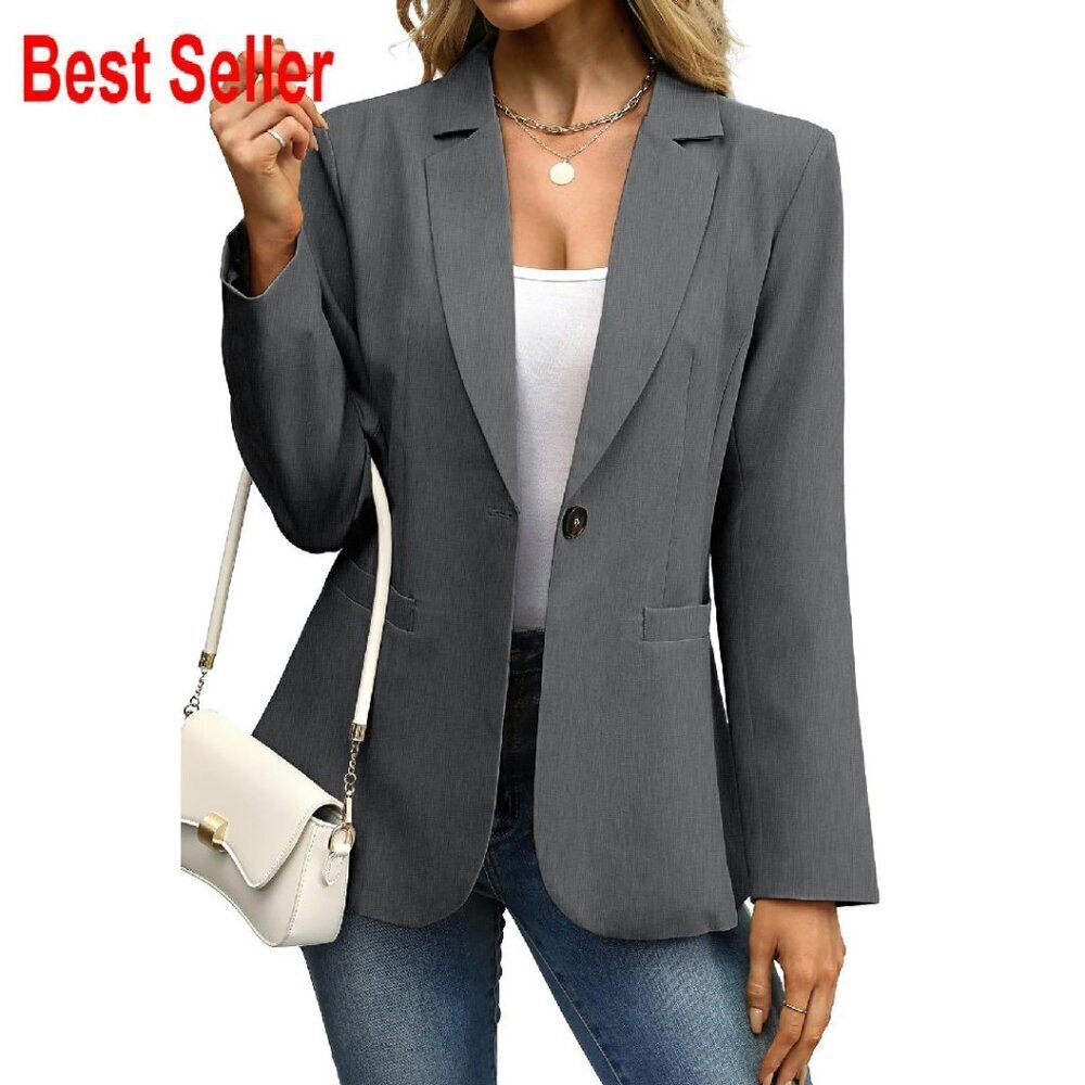 Slim Fit Blazer Lightweight Business Casual Office Jacket Classic Elegant
